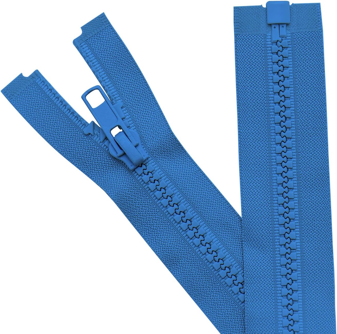Sawoake 2 Stück 69 cm Trennende Jacke Reißverschlüsse für Nähen Mäntel, Jacke Reißverschluss, blau, Kunststoff